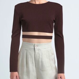 ANDREĀDAMO brown sweater